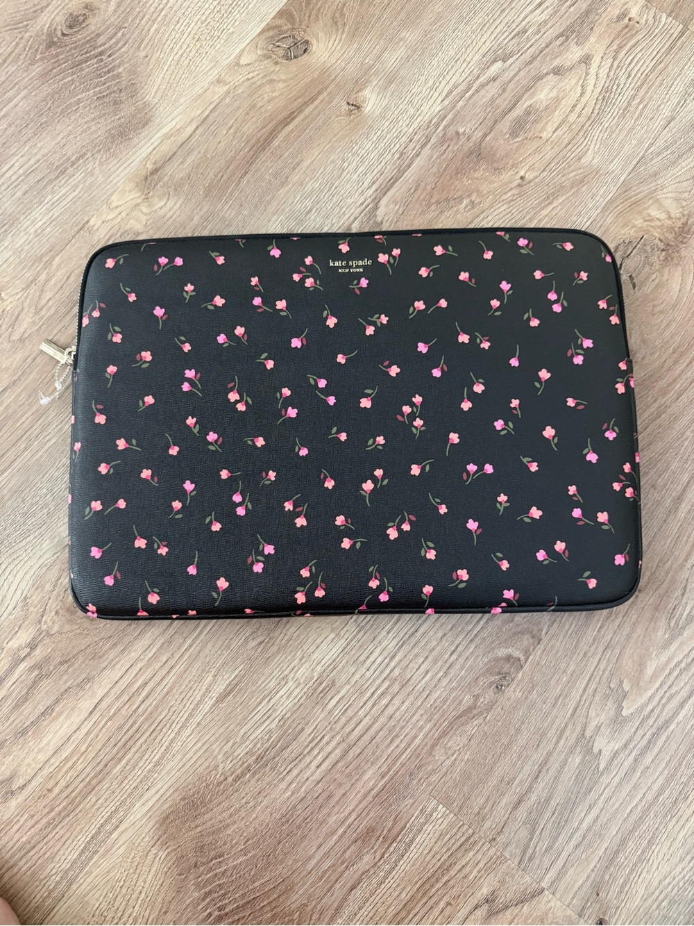 Kate Spade Black Floral Laptop Sleeve